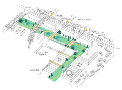 Plan gestion des eaux de pluie promenade Odette du Puigaudeau