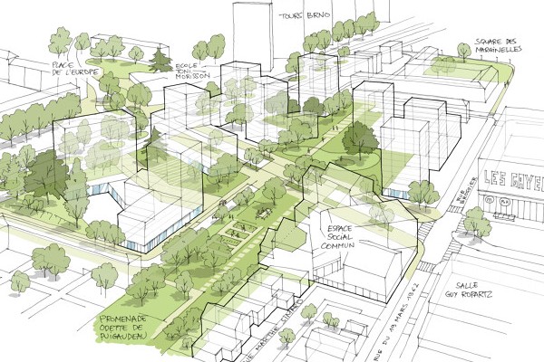 Esquisse projet secteur "Sud Ropartz"